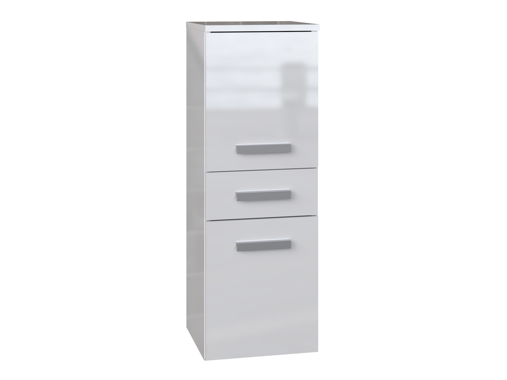 Stāvošs vannas skapītis Nolmaru 108 (Balts + Glancēts balts)