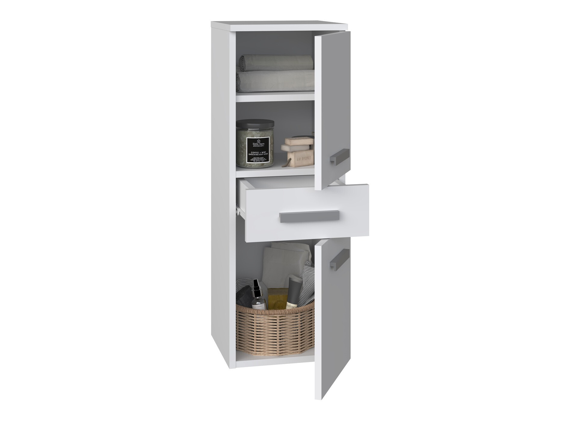 Stāvošs vannas skapītis Nolmaru 108 (Balts)