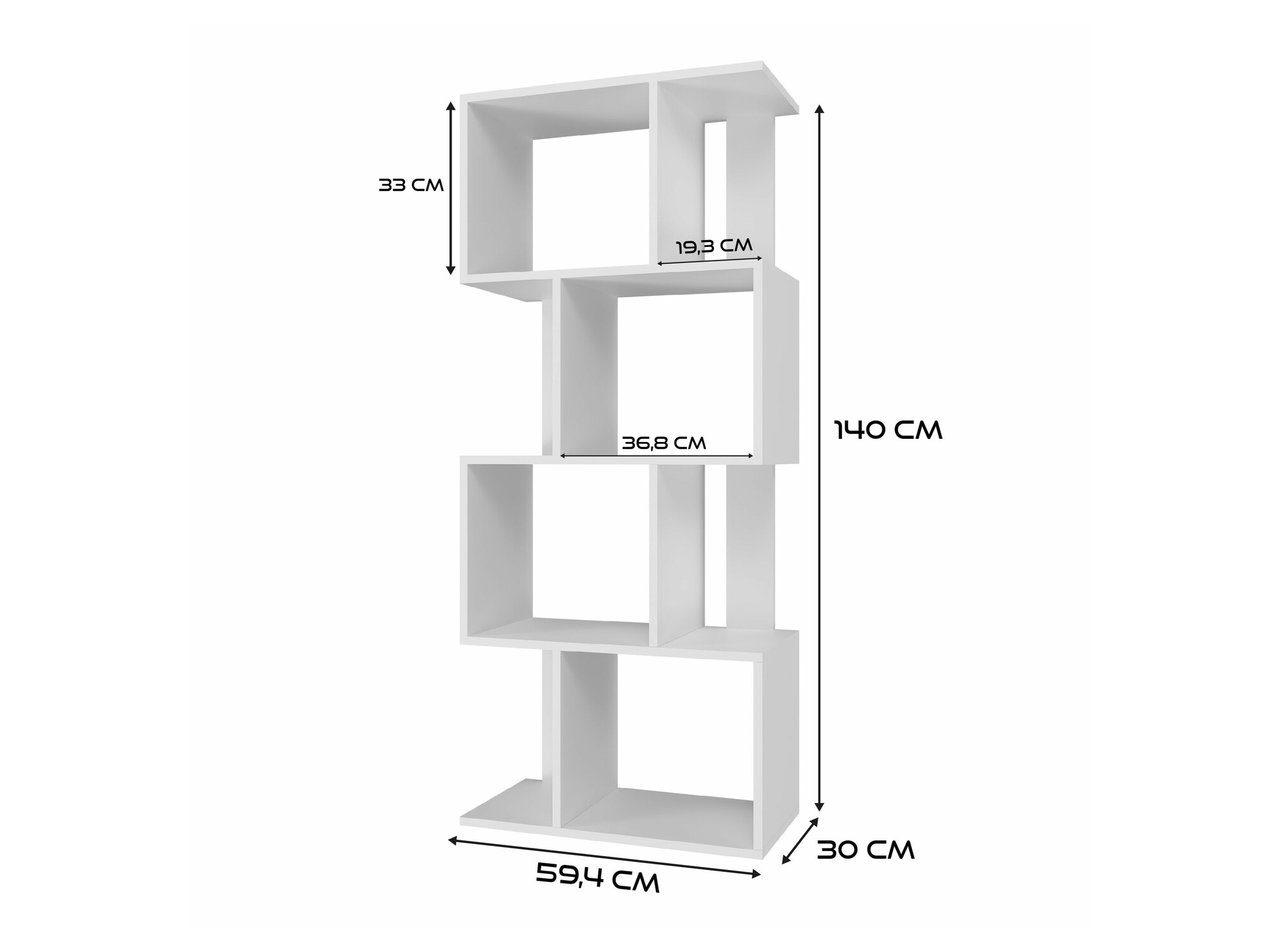Стеллаж Mandeville 160 (Белый)