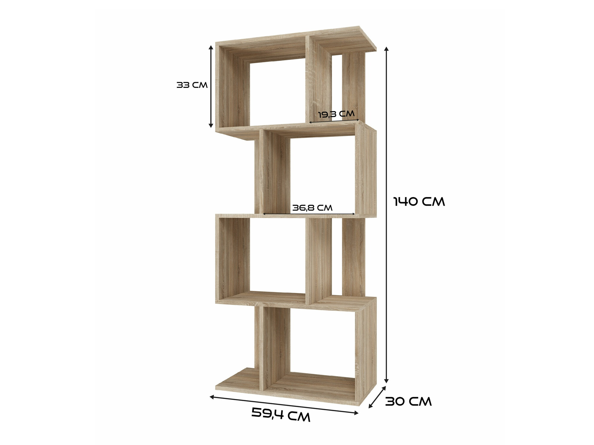 Стеллаж Mandeville 160 (Сонома Дуб)