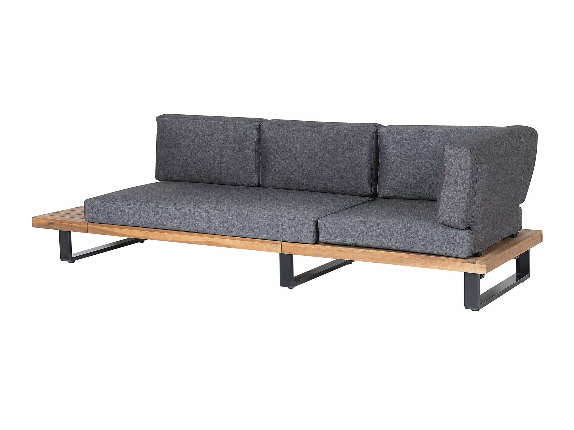 Dārza mēbeļu komplekts Berwyn 1987 (Pelēks + Gaišs koks)