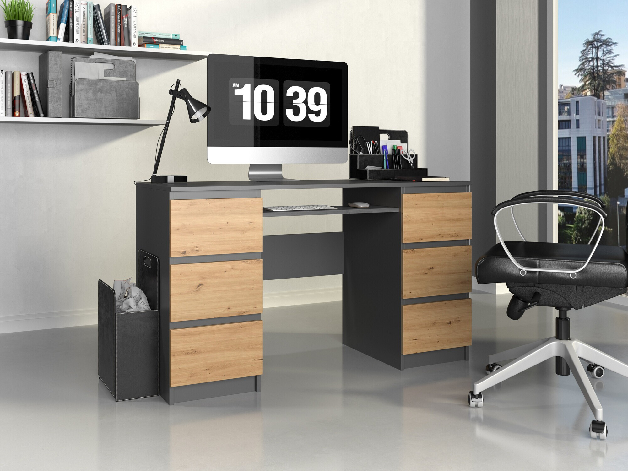 Rakstāmgalds Mandeville 178 (Antracīts + Artisan ozols)