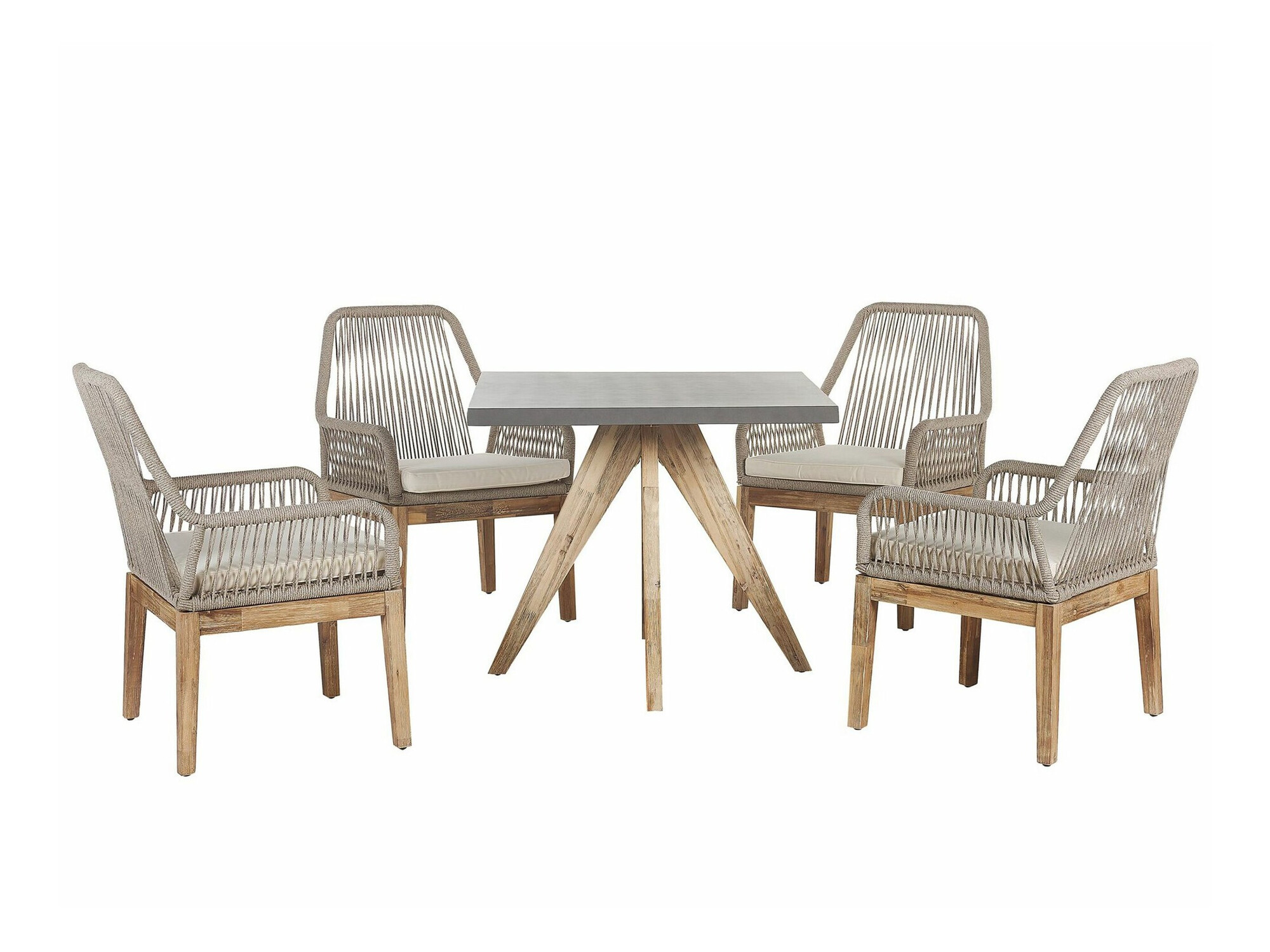 Galds un krēslu komplekts Nolsoro 105 (Taupe)