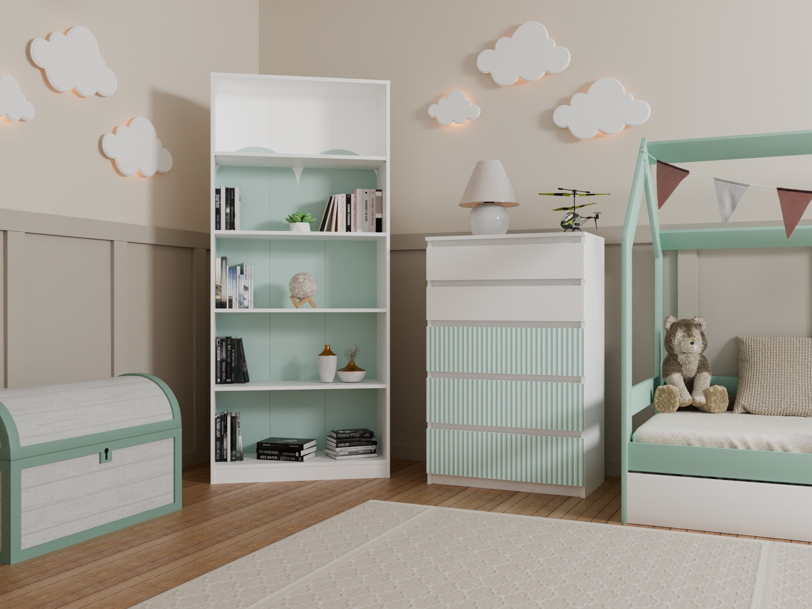 Kомод Mortore 100 (Светло-мятный)