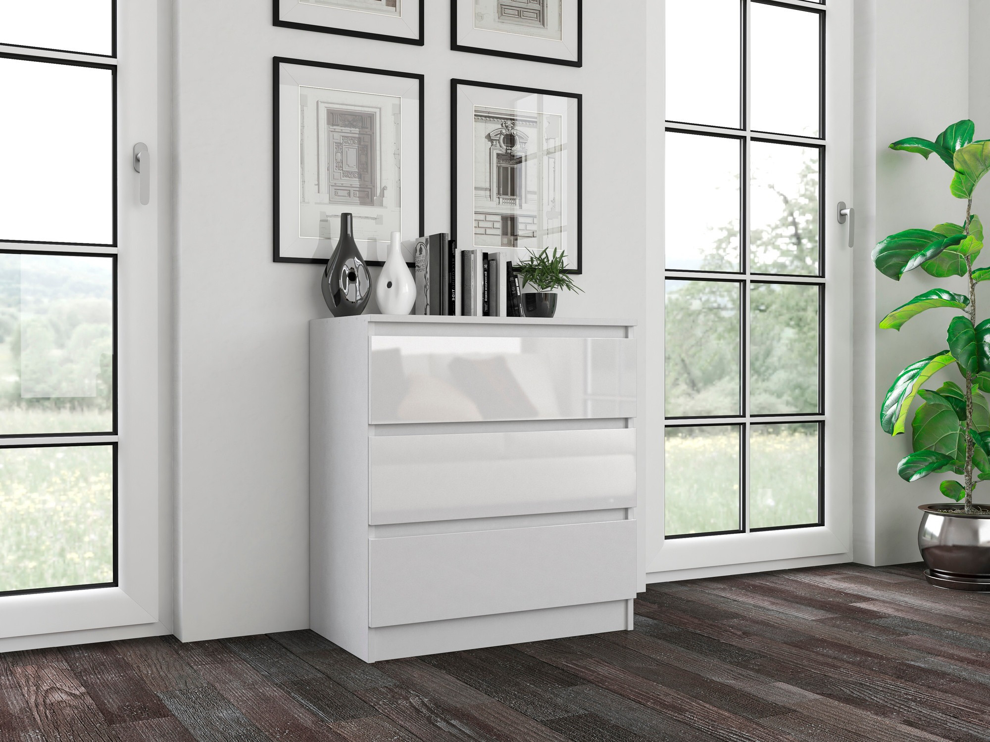 Kumode Elbvelu 106 (Glancēts balts)