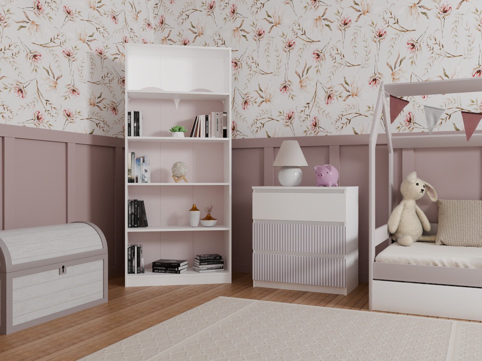 Kumode Mortore 102 (Tumši rozā)