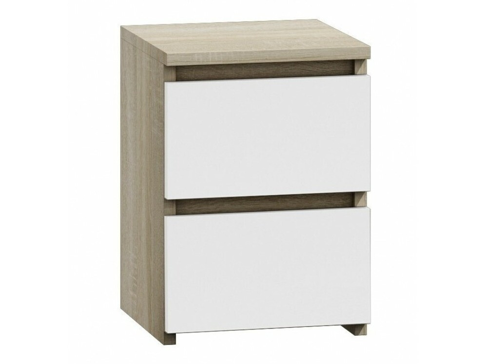 Naktsgaldiņš Elbvelu 107 (Balts + Sonomas ozols)