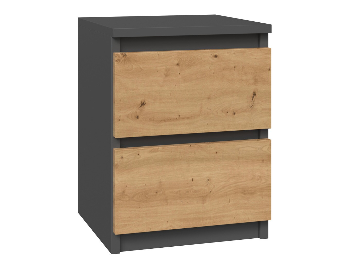 Прикроватная тумбочка Elbvelu 107 (Антрацит + Artisan дуб)