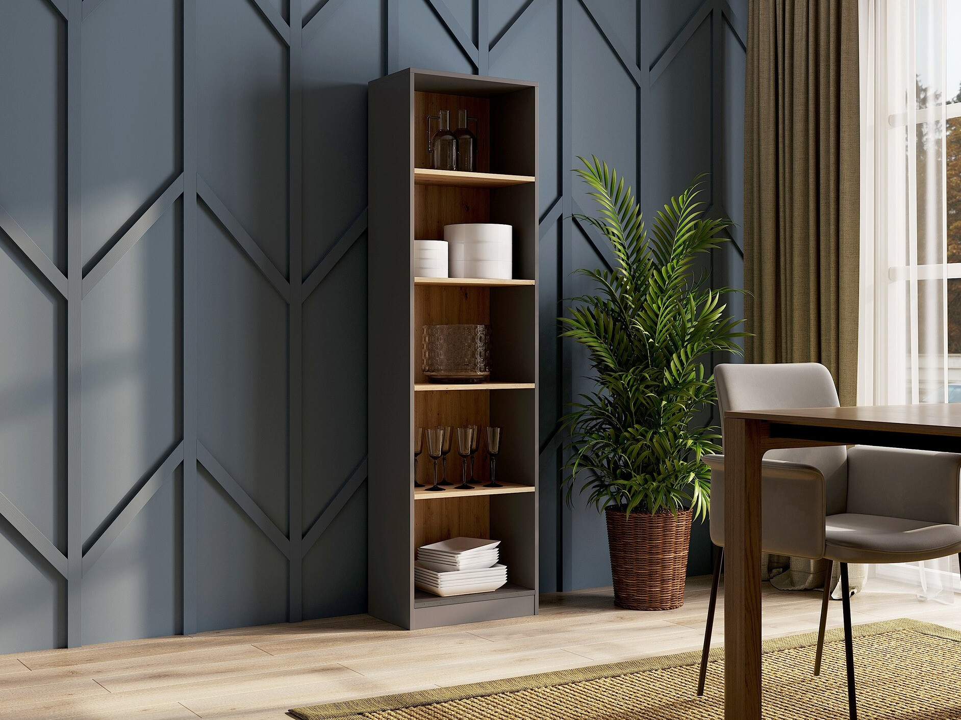 Plaukts Mandeville 188 (Antracīts)