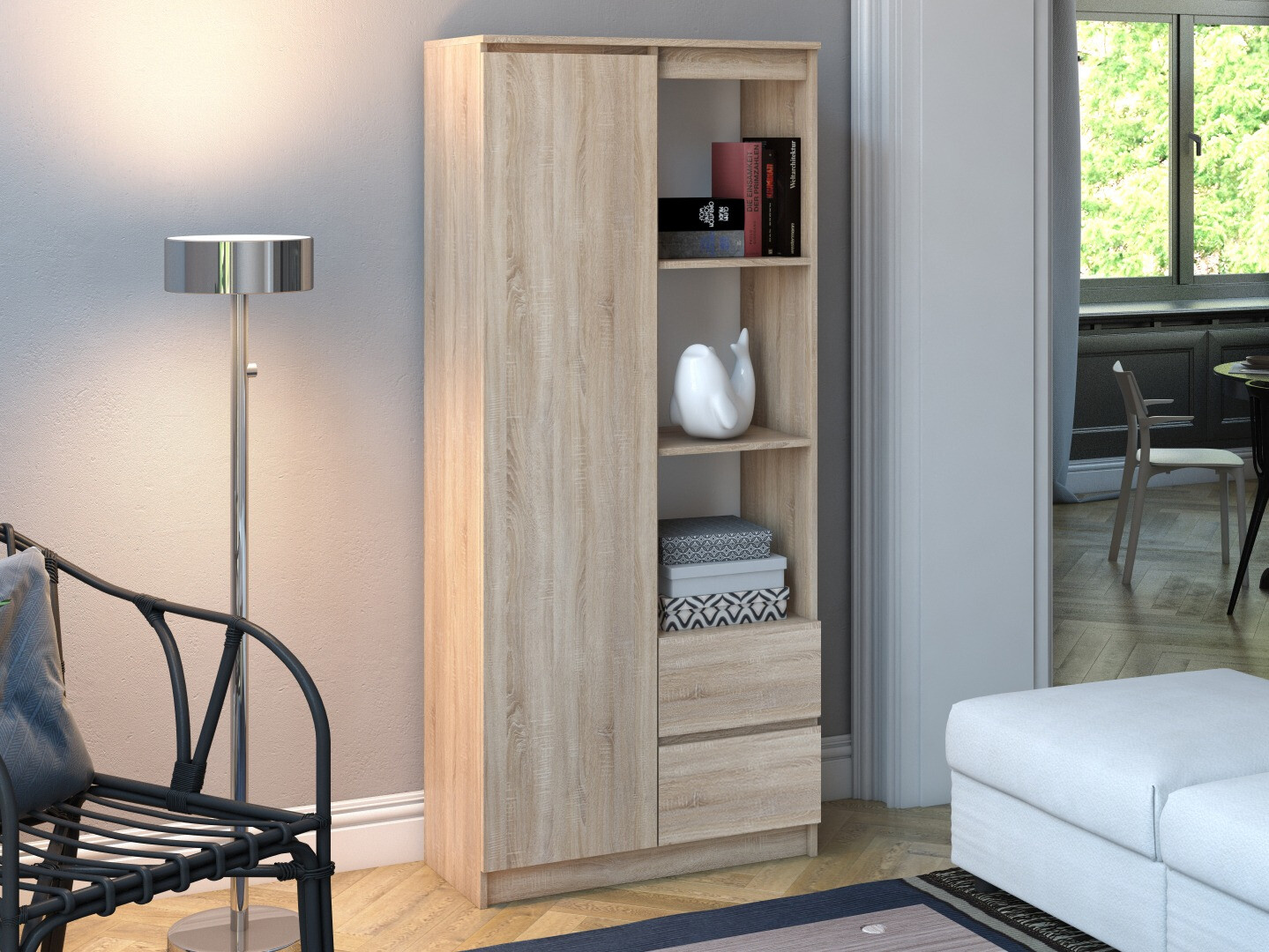 Стеллаж Mandeville 182 (Сонома Дуб)