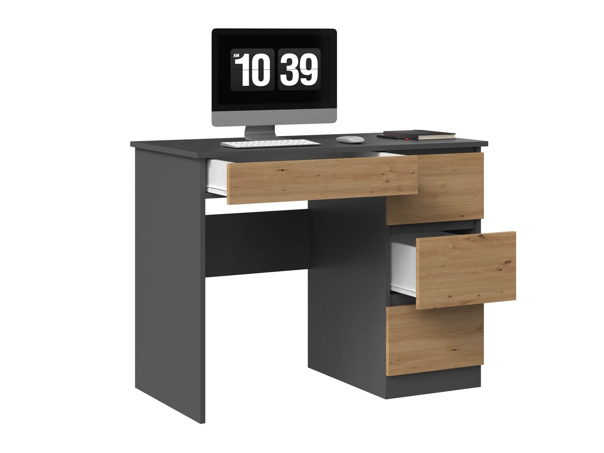 Rakstāmgalds Elbvelu 108 (Antracīts + Artisan ozols)