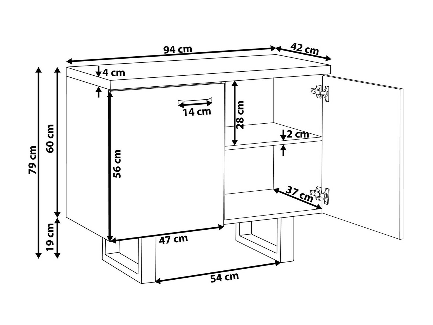 Skapis Berwyn 502 (Gaišs koks)