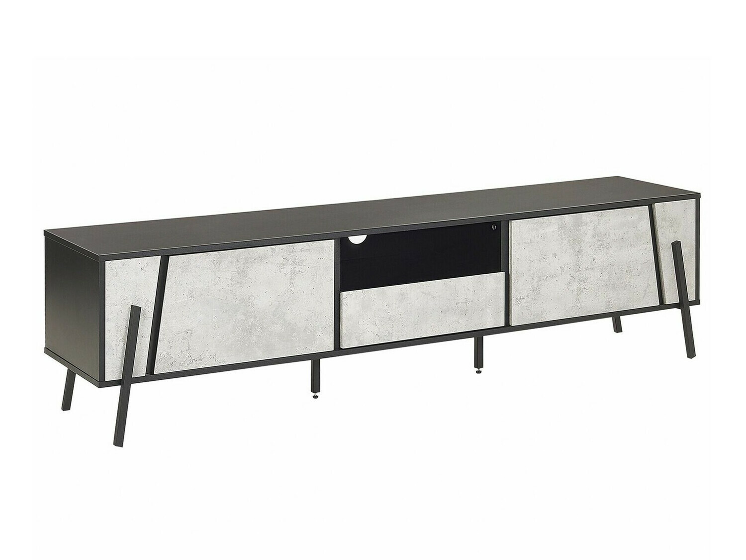 TV galds Berwyn 544 (Pelēks + Melns)