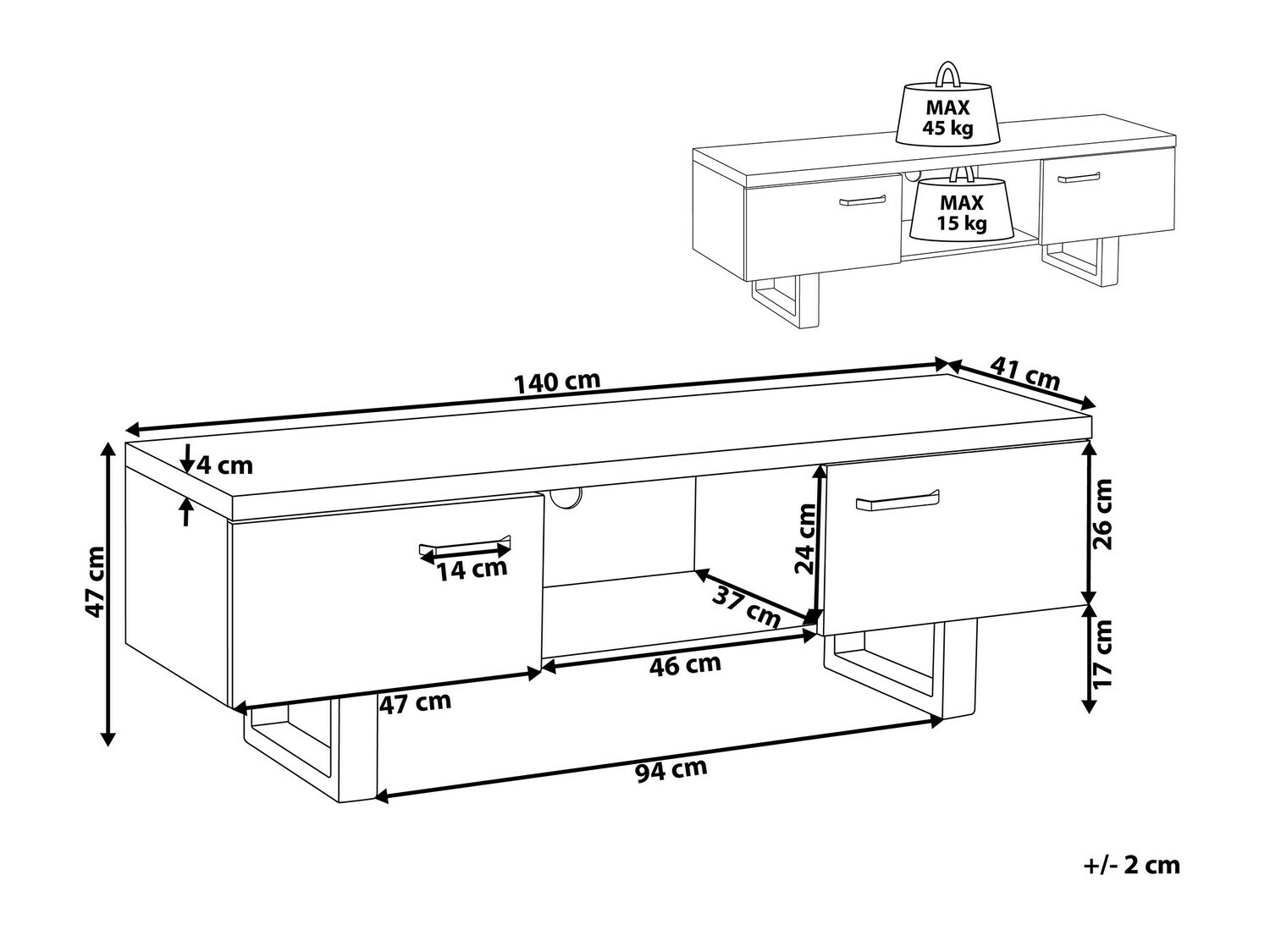 ТВ тумба Berwyn 501 (Светлое дерево)