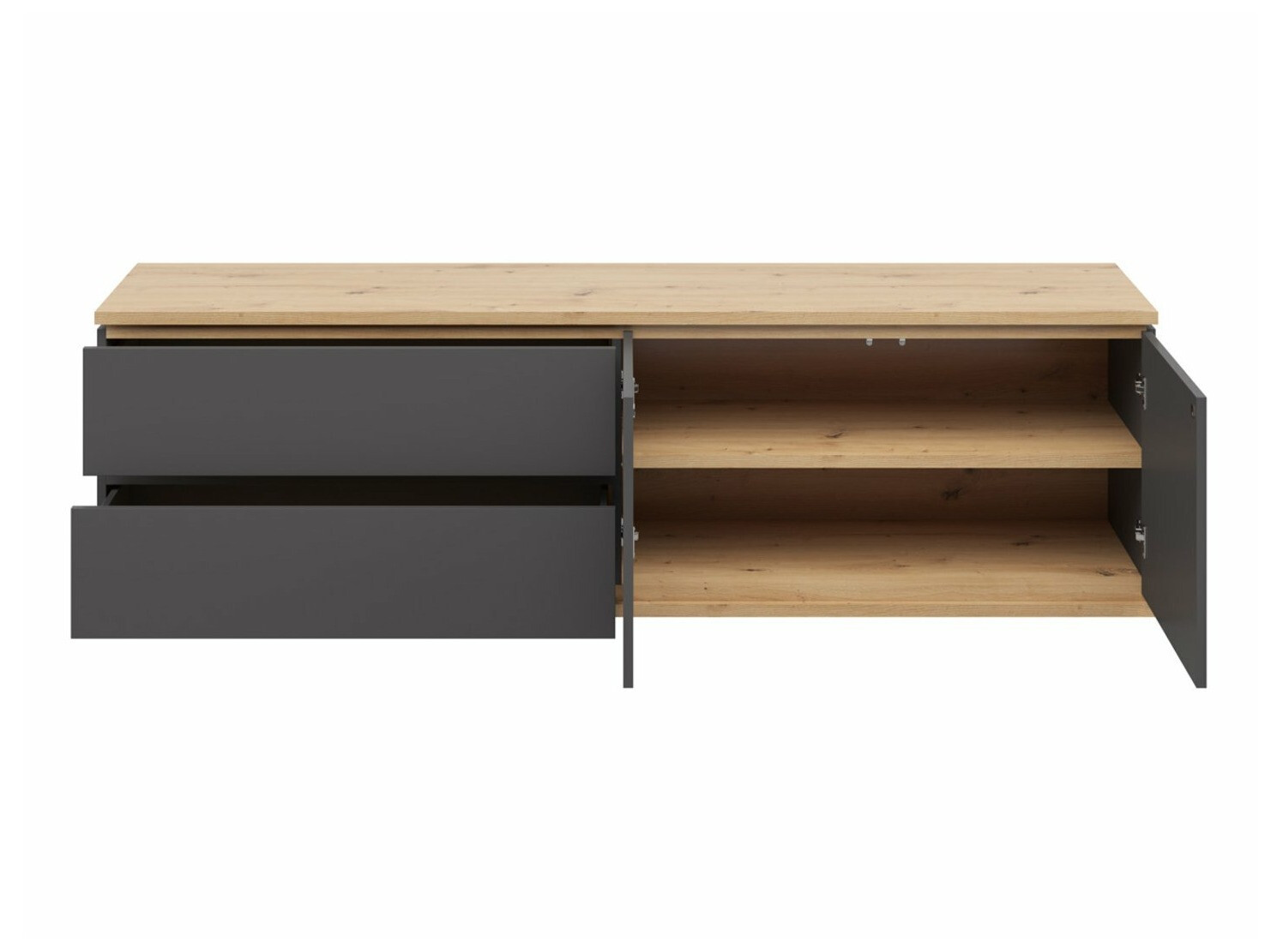 ТВ тумба Cirfelo 100 (Графит + Artisan дуб)