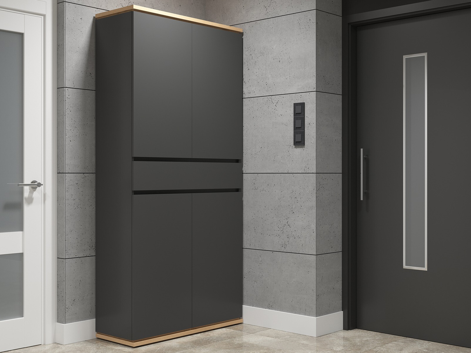 Plaukts Cirfelo 103 (Grafīts + Artisan ozols)