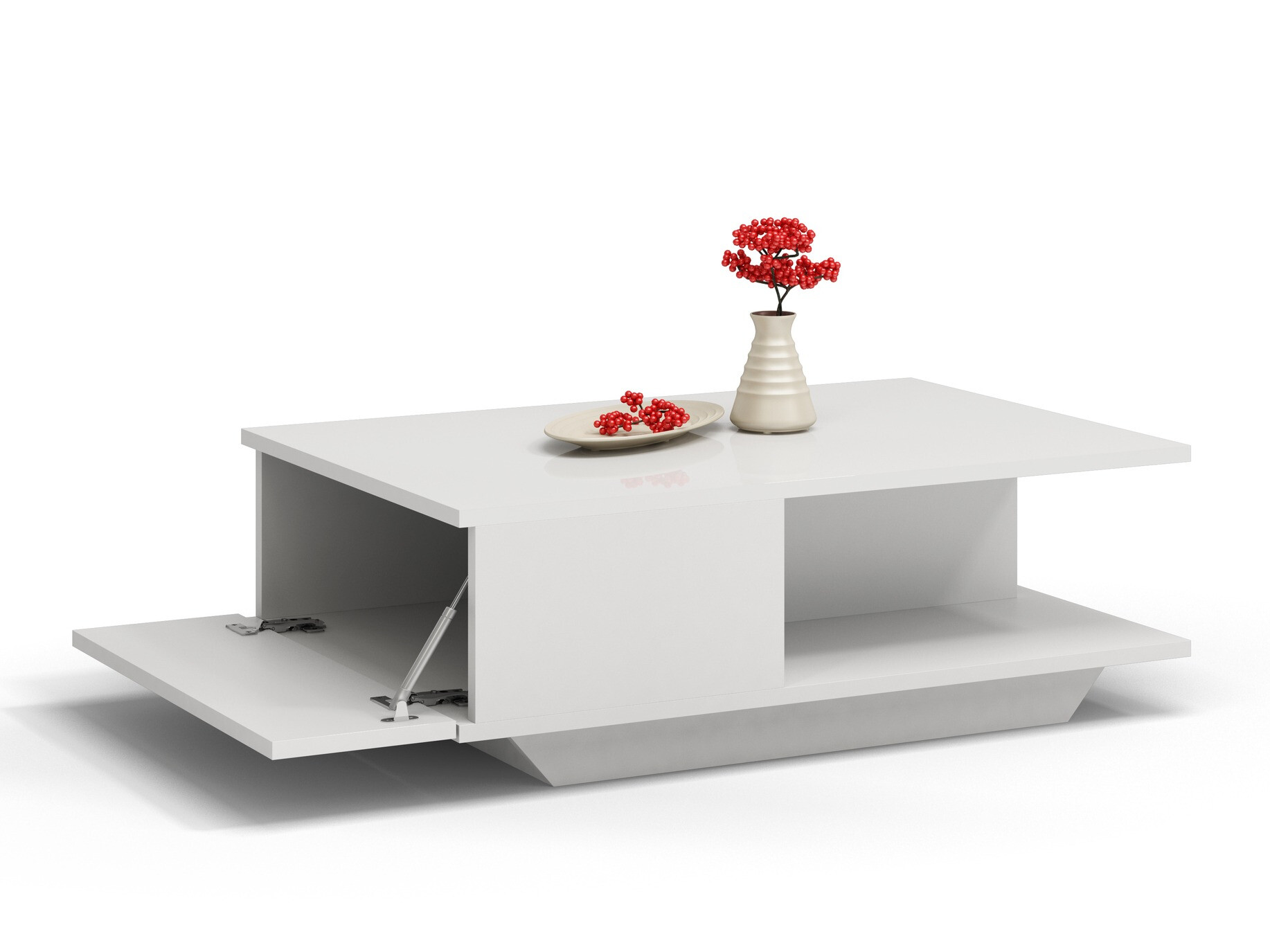 Журнальный столик Mandeville 205 (Белый + Глянцевый белый)