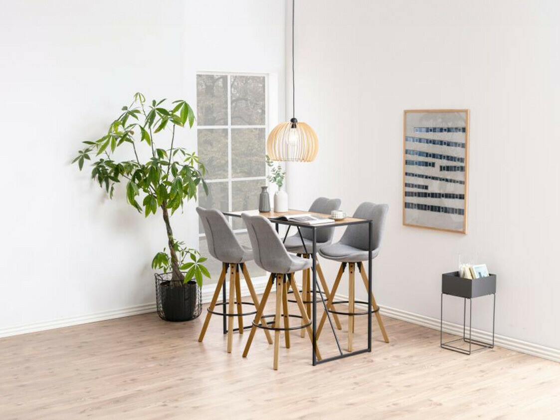 Ēdamistabas komplekts Norsica 517 (Pelēks + Gaišs koks)