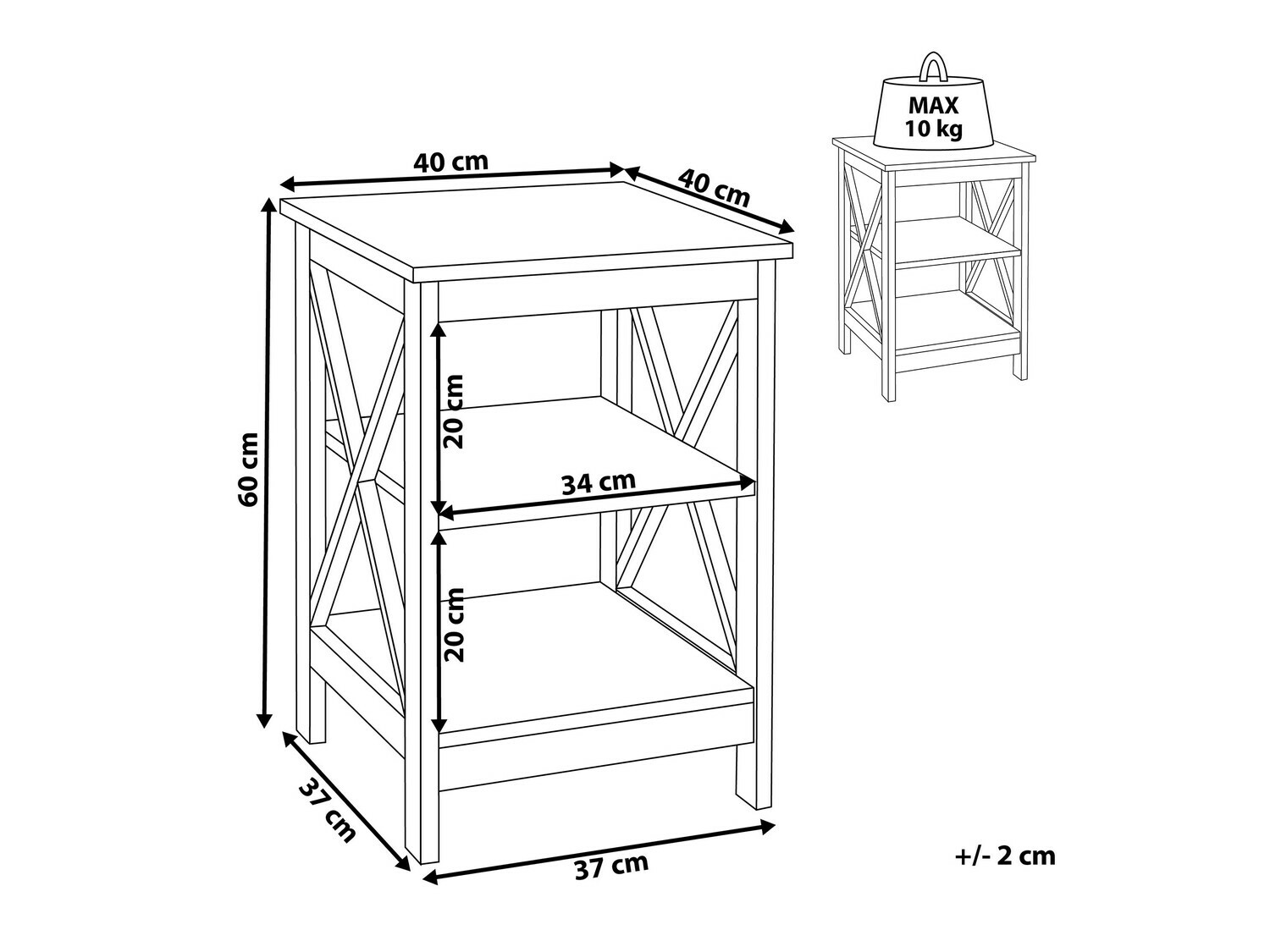 Кофейный столик Cateti 103 (Чёрный)