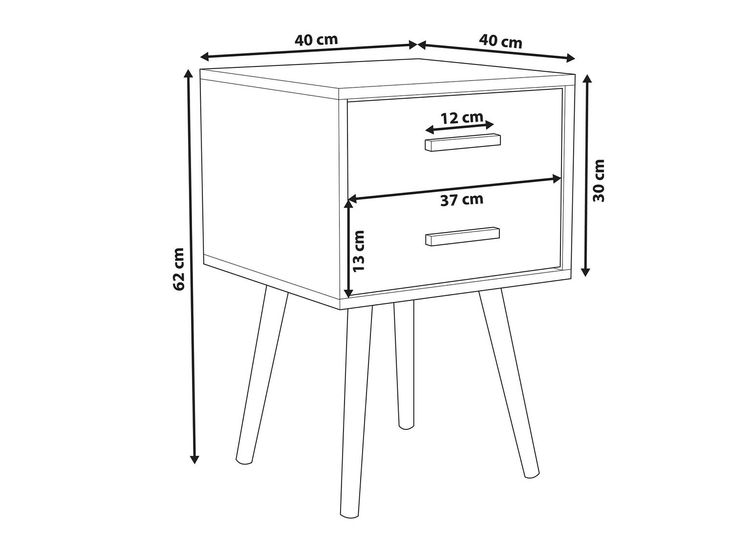 Naktsgaldiņš Berwyn 281 (Balts + Gaišs koks)