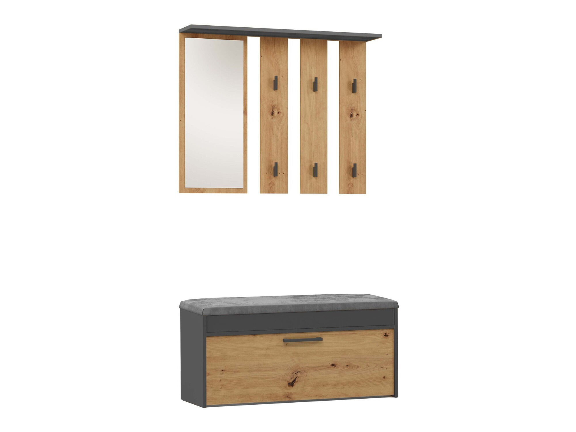 Priekšnama komplekts Mandeville 218 (Antracīts + Artisan ozols)