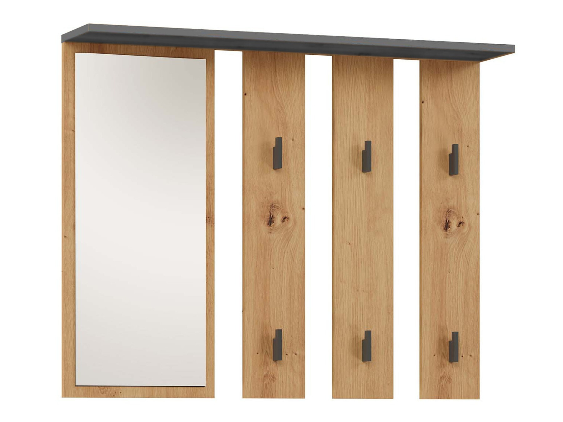 Вешалка Mandeville 210 (Антрацит + Artisan дуб)