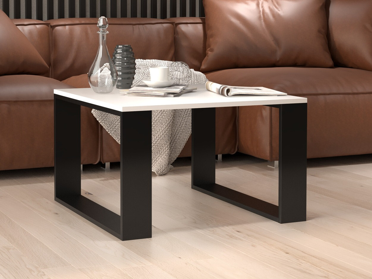 Žurnālu galdiņš Mandeville 215 (Balts + Melns)