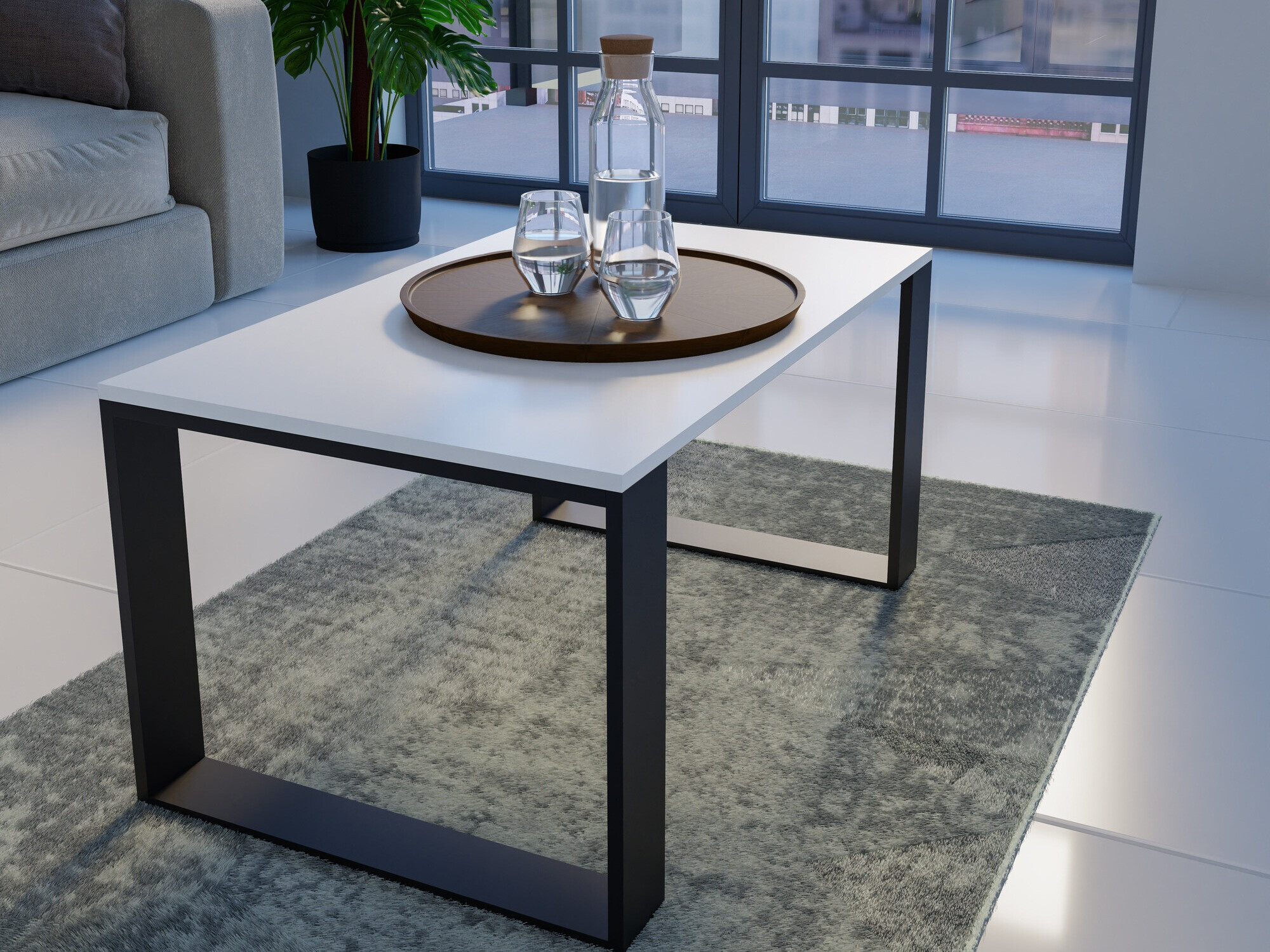 Žurnālu galdiņš Mandeville 217 (Balts)