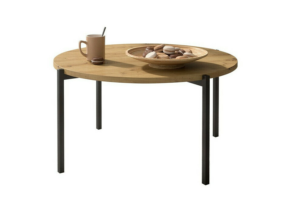 Žurnālu galdiņš Providence 180 (Artisan ozols + Melns)