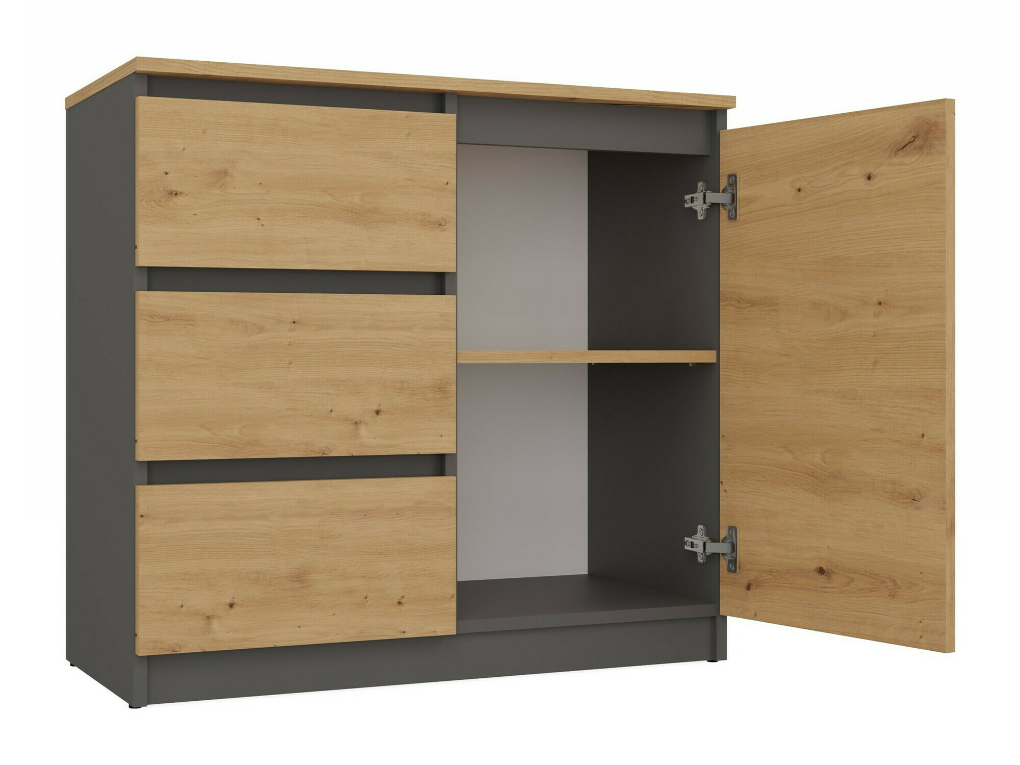 Kомод Elbvelu 109 (Антрацит + Artisan дуб)