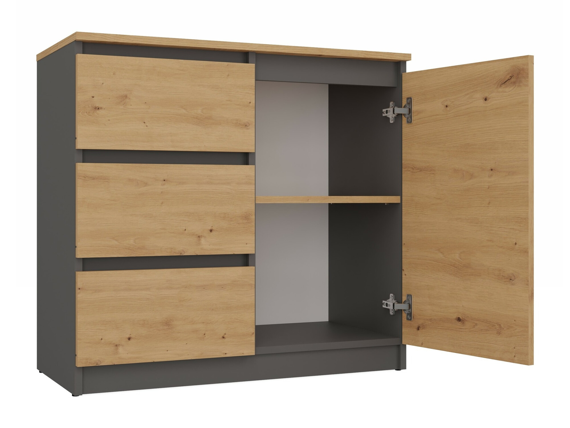 Kомод Elbvelu 110 (Artisan дуб + Антрацит)