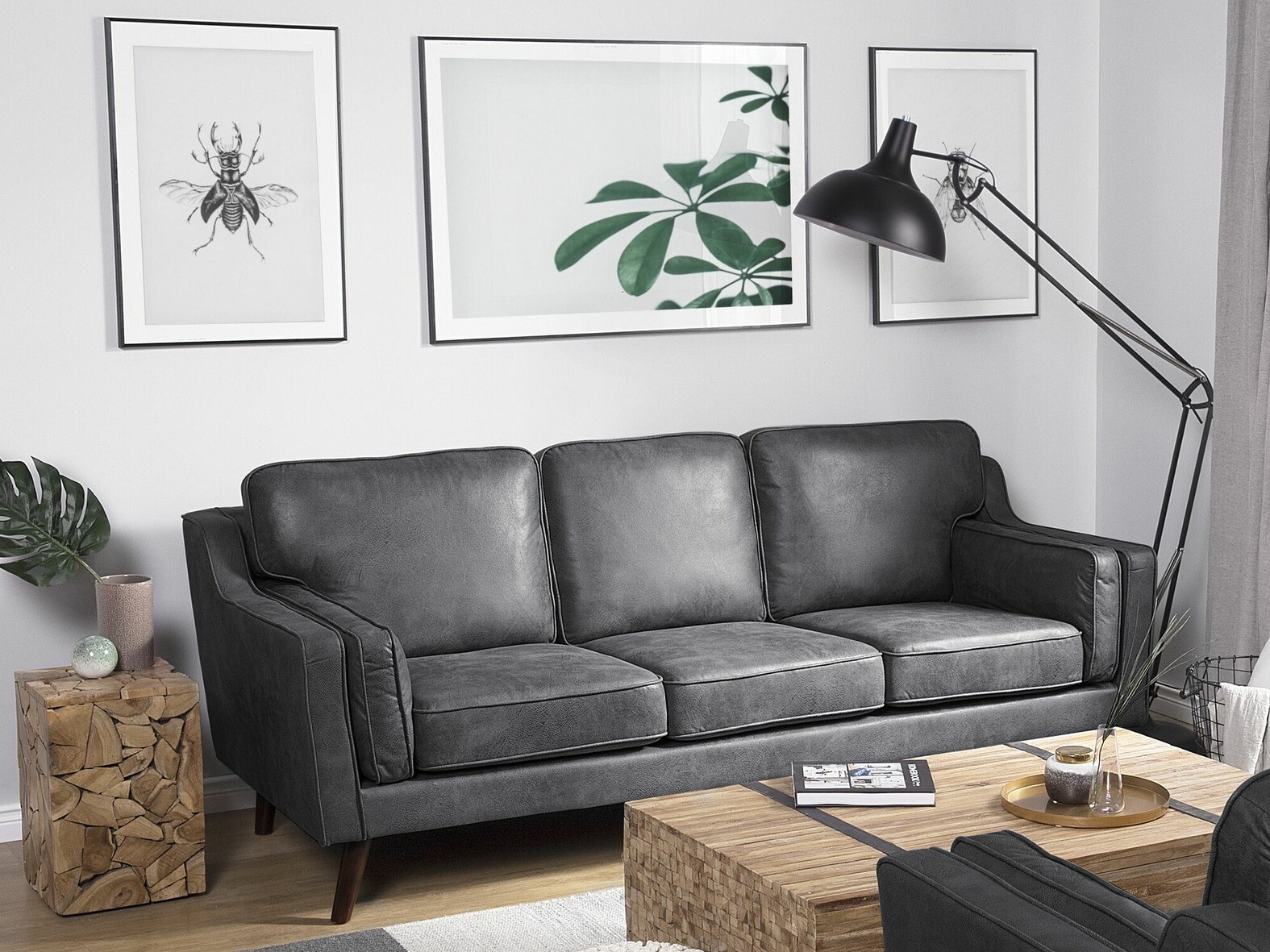 Dīvāns Berwyn 263 (Tumši pelēks)