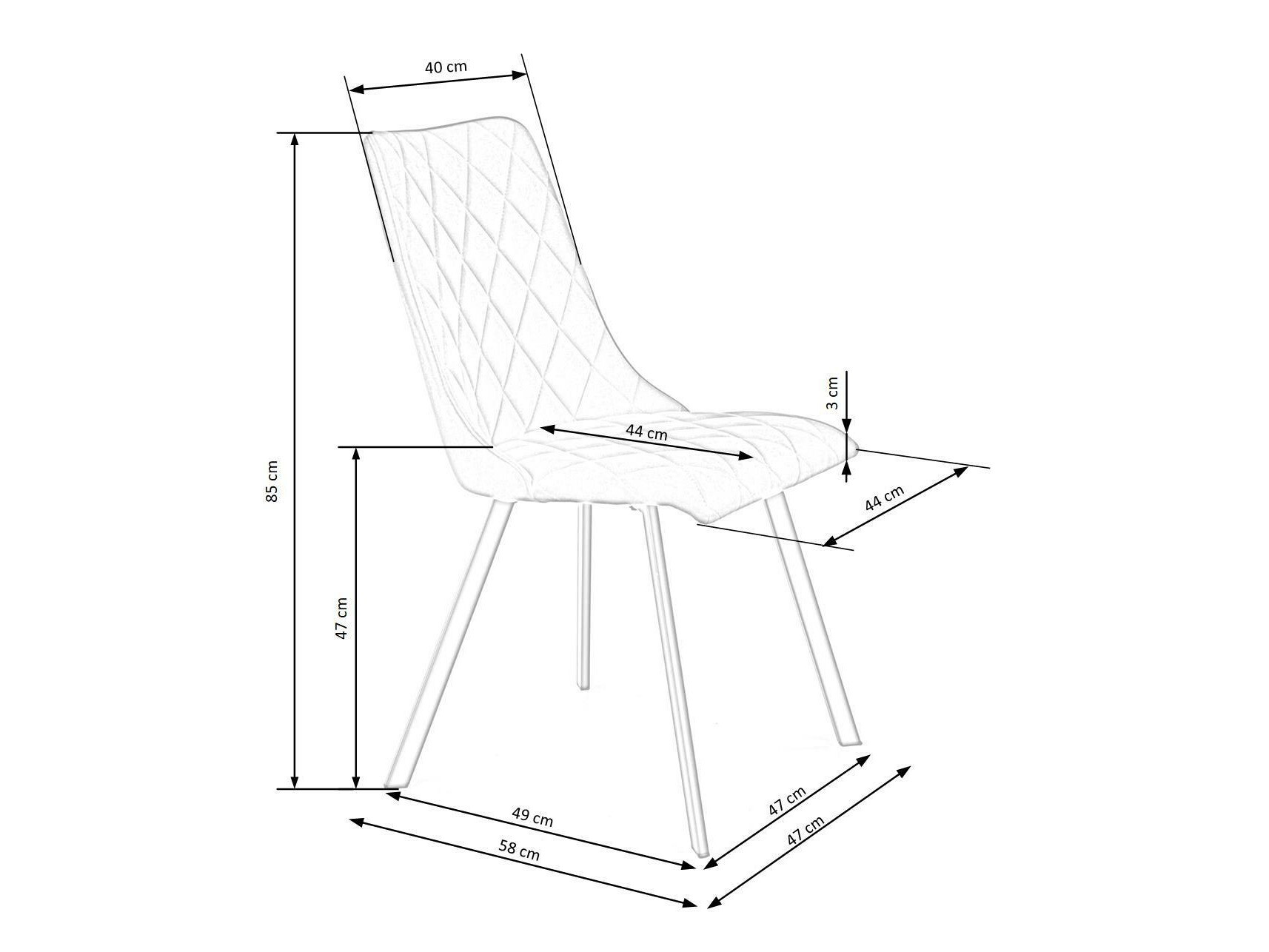 Krēsls Houston 1233 (Melns)