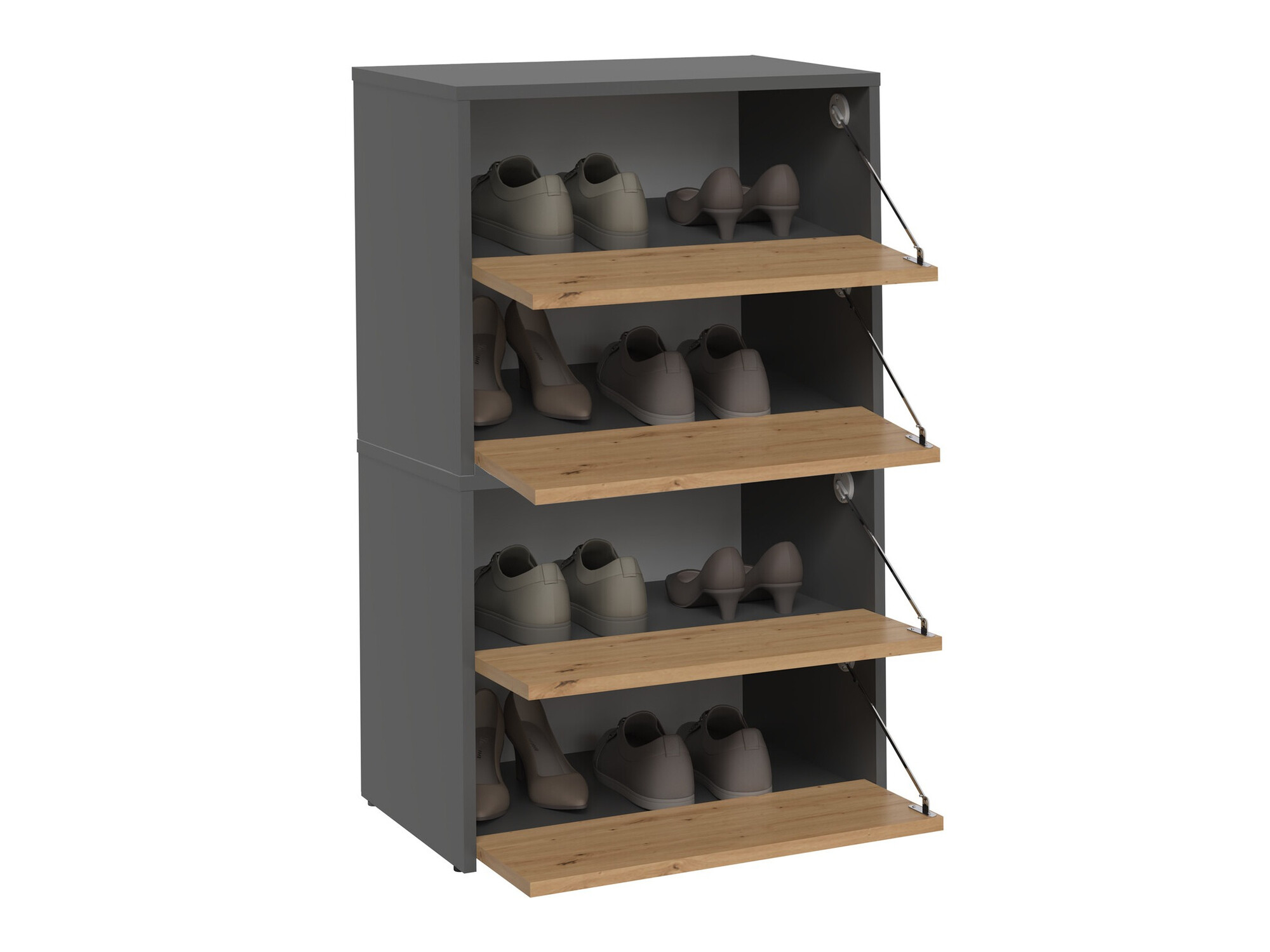 Тумба для обуви Mandeville 223 (Антрацит + Artisan дуб)