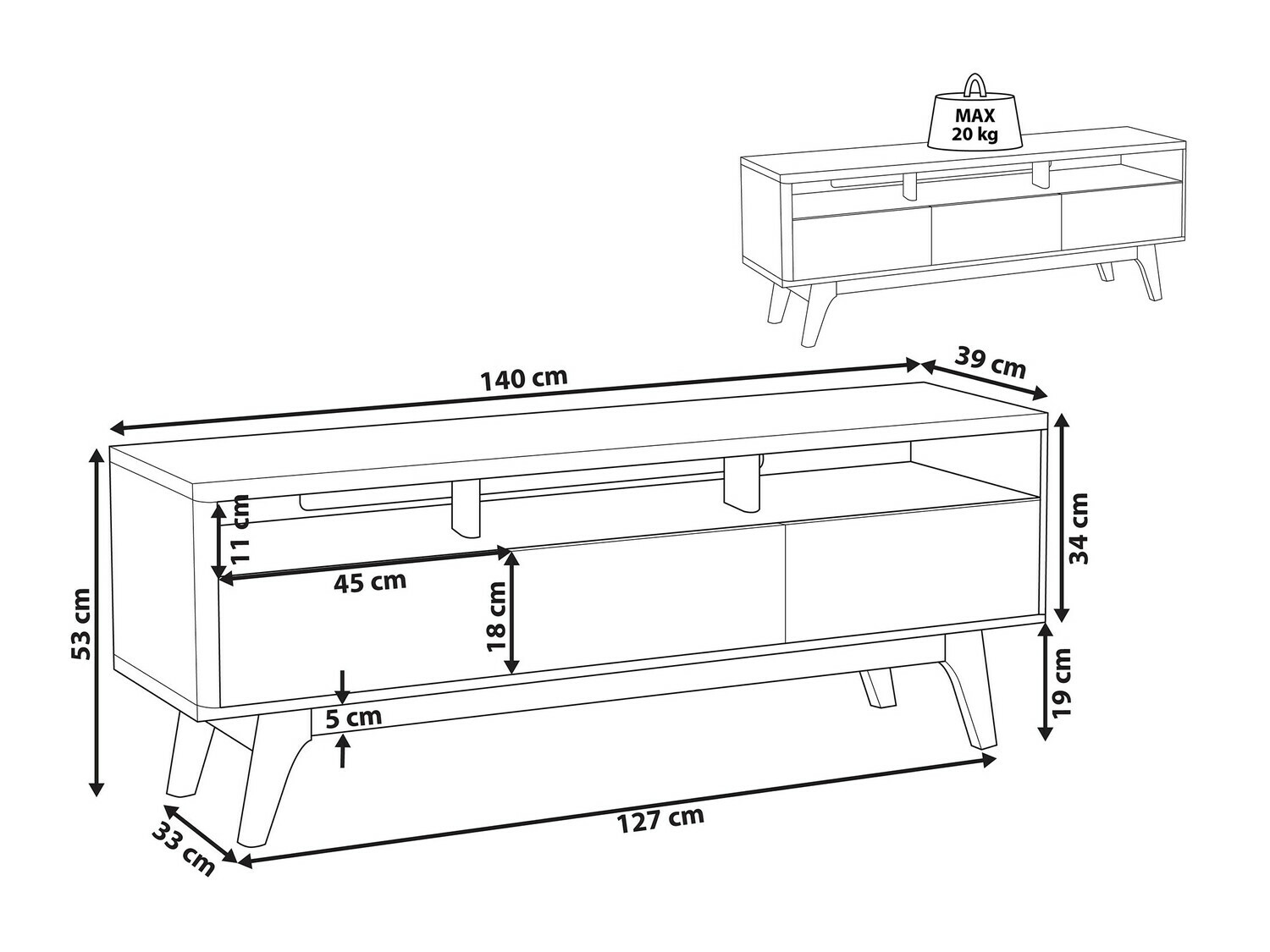 ТВ тумба Berwyn 242
