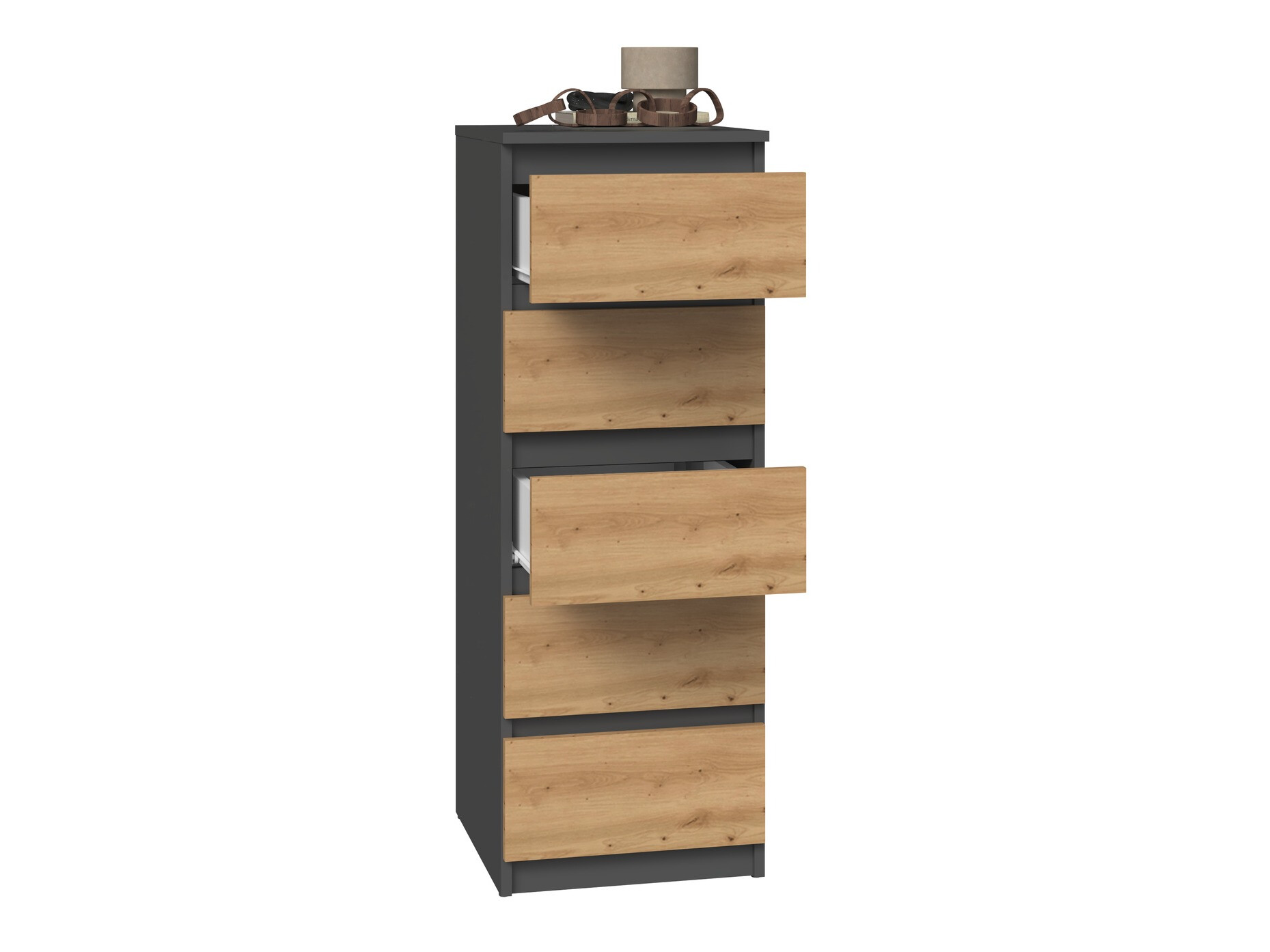 Kомод Elbvelu 121 (Антрацит + Artisan дуб)