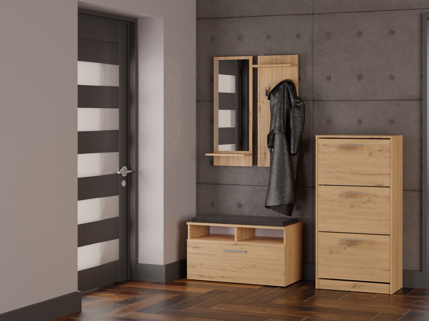 Kurpju kaste Mandeville 224 (Artisan ozols)