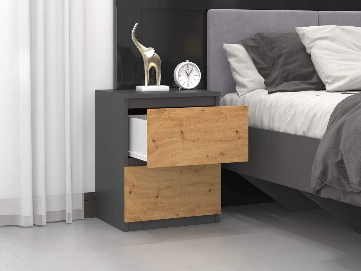 Naktsgaldiņš Elbvelu 120 (Antracīts + Artisan ozols)