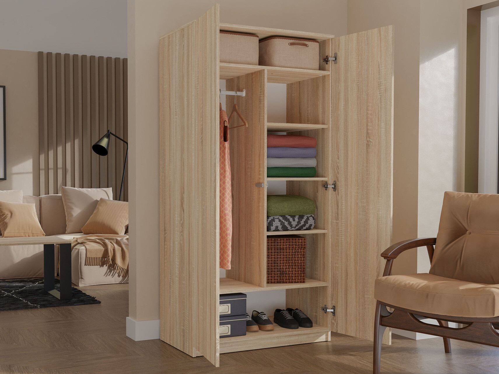 Шкаф Elbvelu 117 (Сонома Дуб)