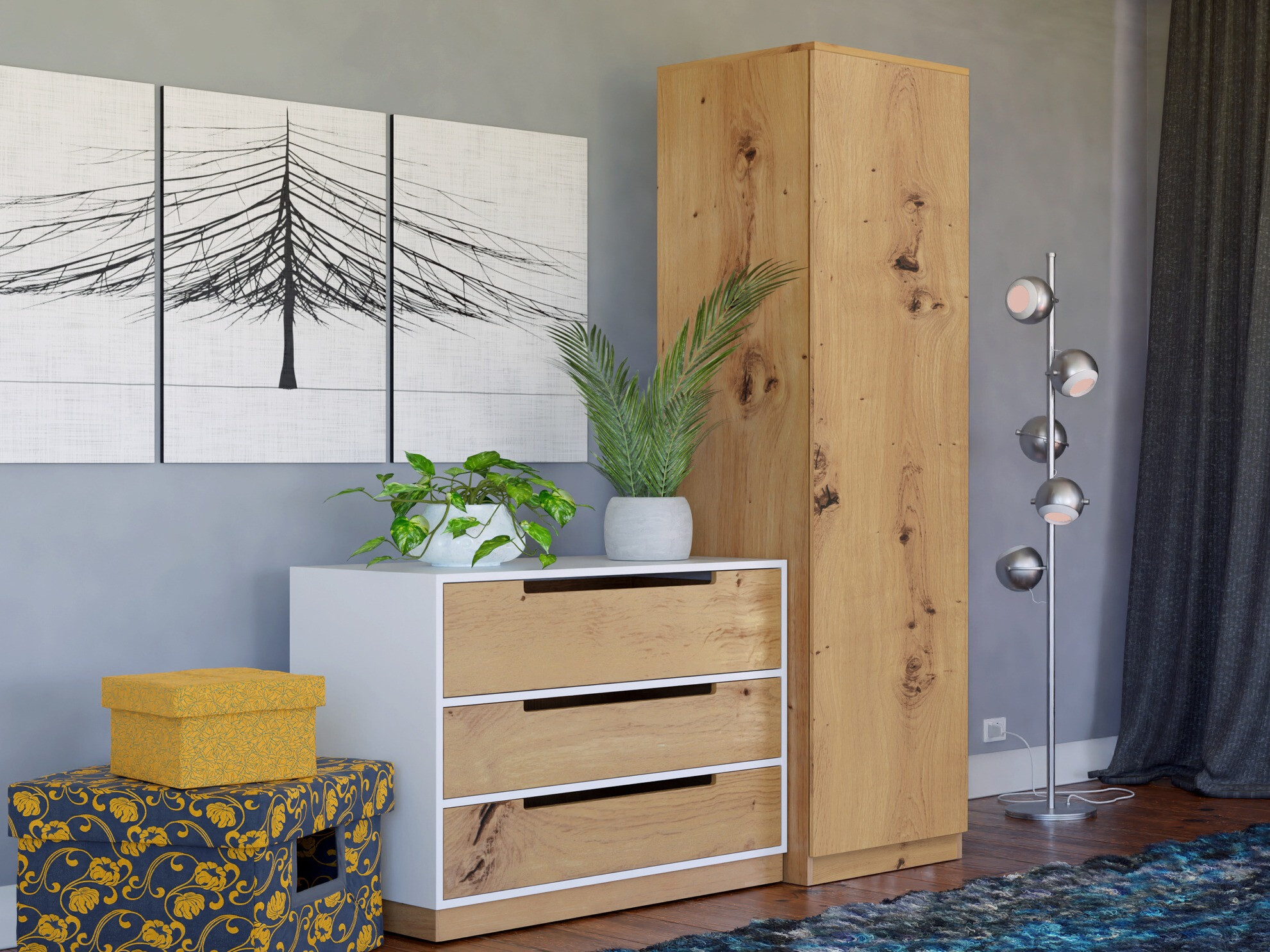 Шкаф Elbvelu 118 (Artisan дуб)