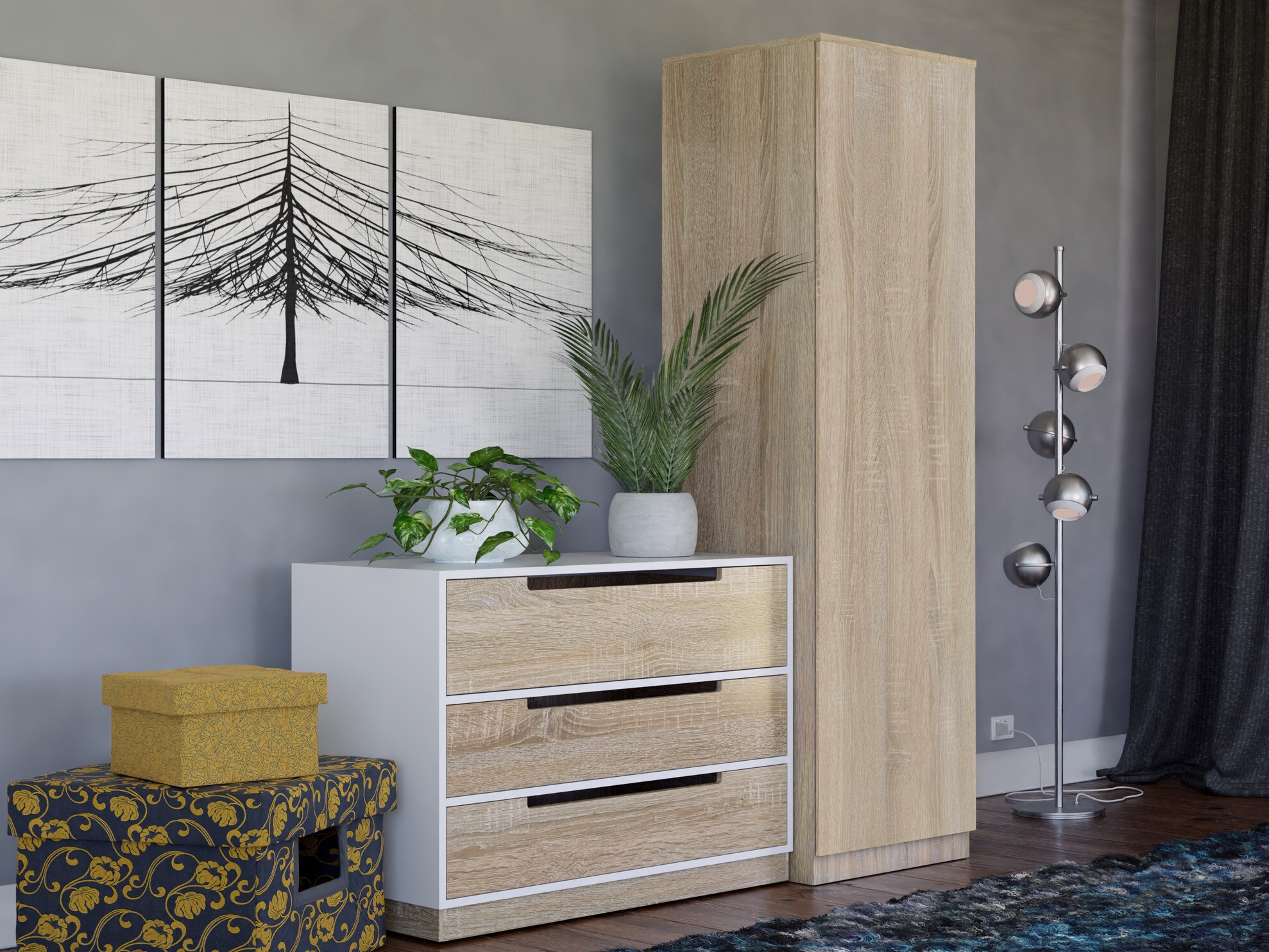 Шкаф Elbvelu 118 (Сонома Дуб)