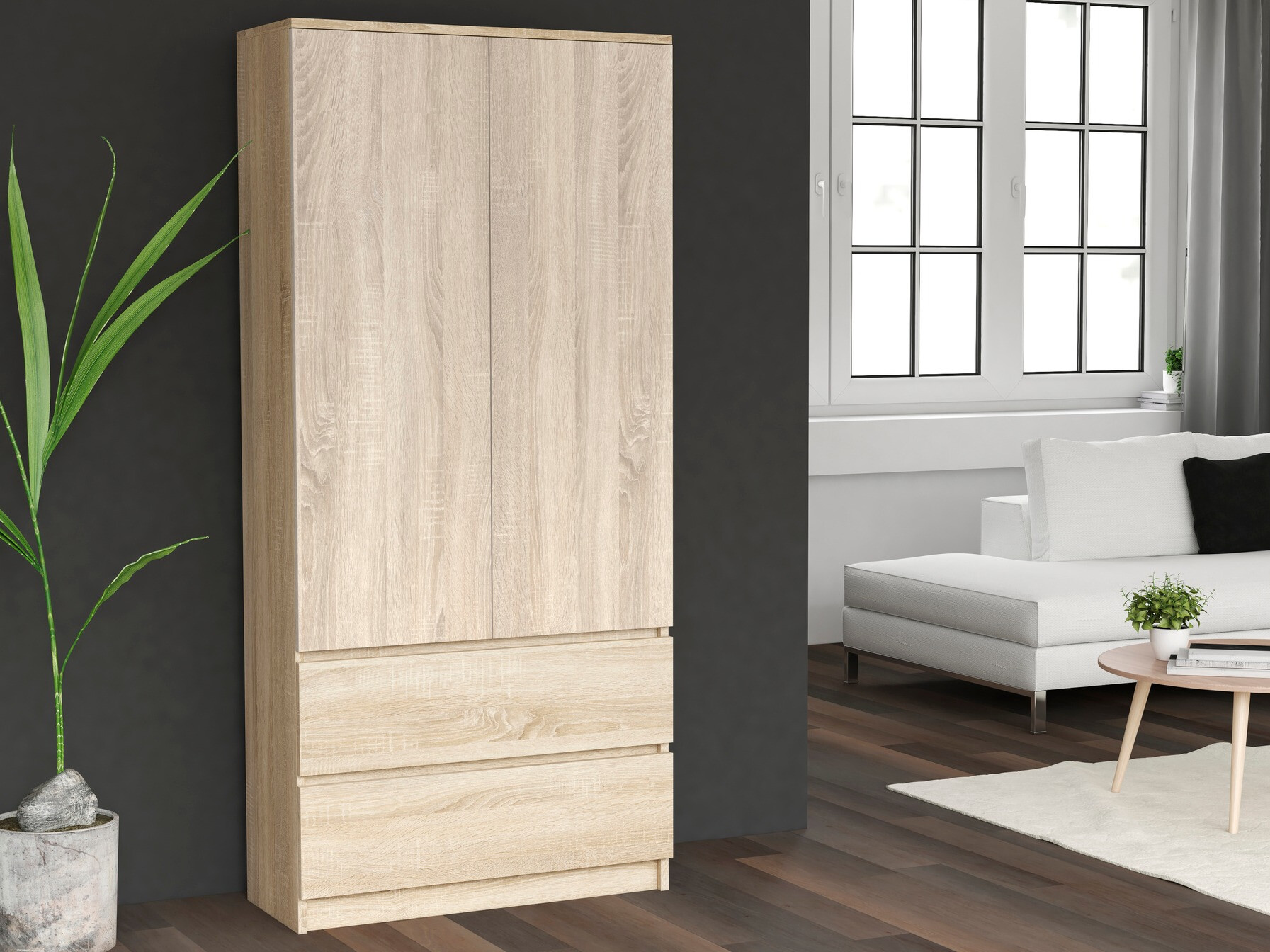 Skapis Elbvelu 116 (Sonomas ozols)