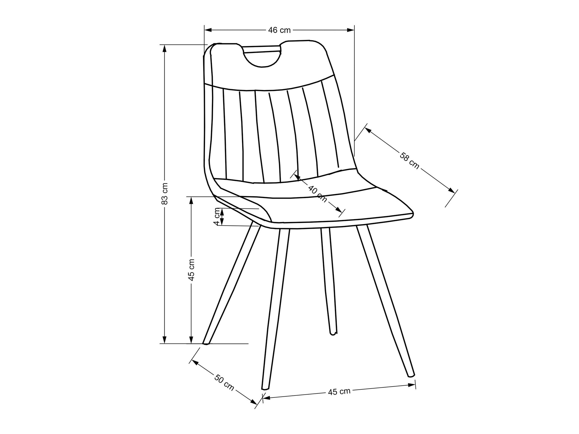 Krēsls Houston 1644 (Melns)