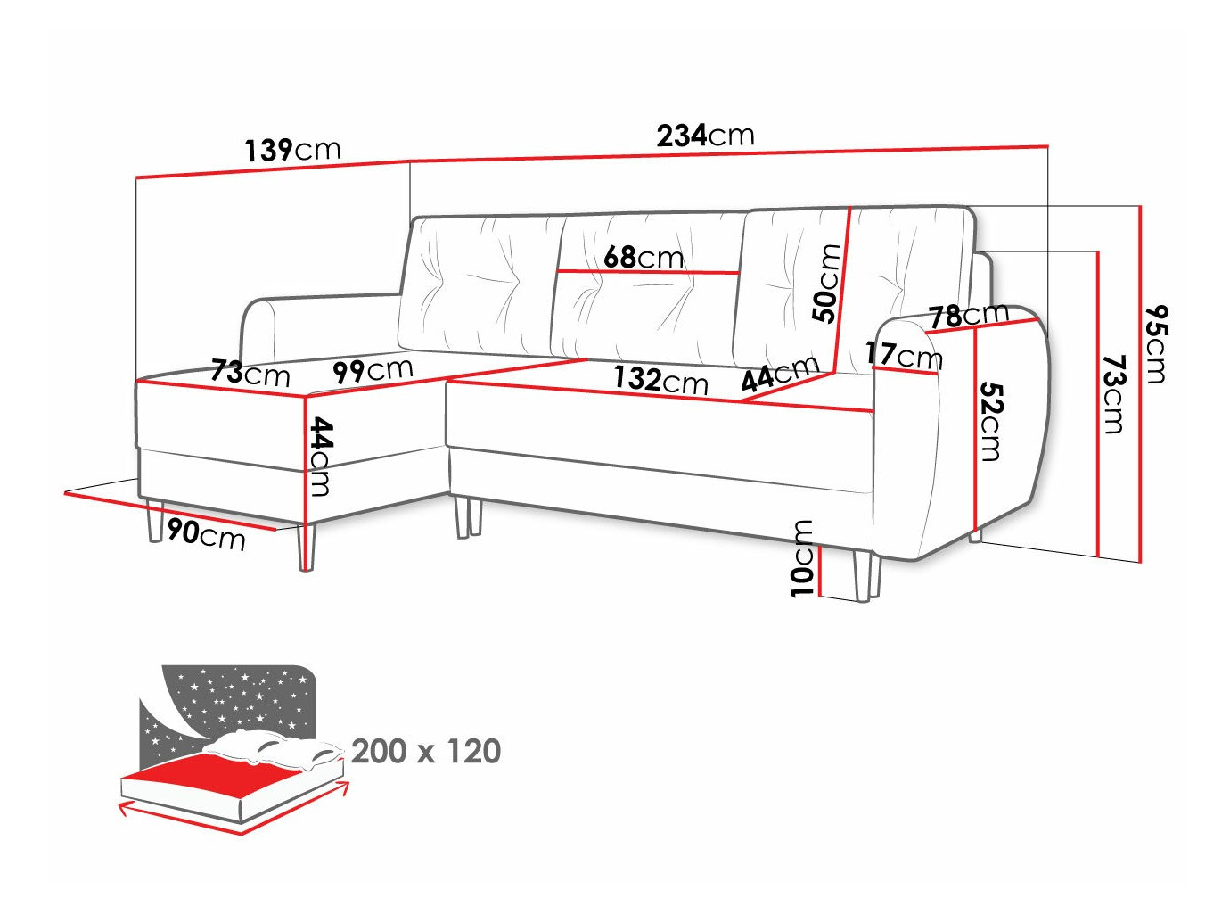 Stūra dīvāns Memphis 109 (Itaka 11)