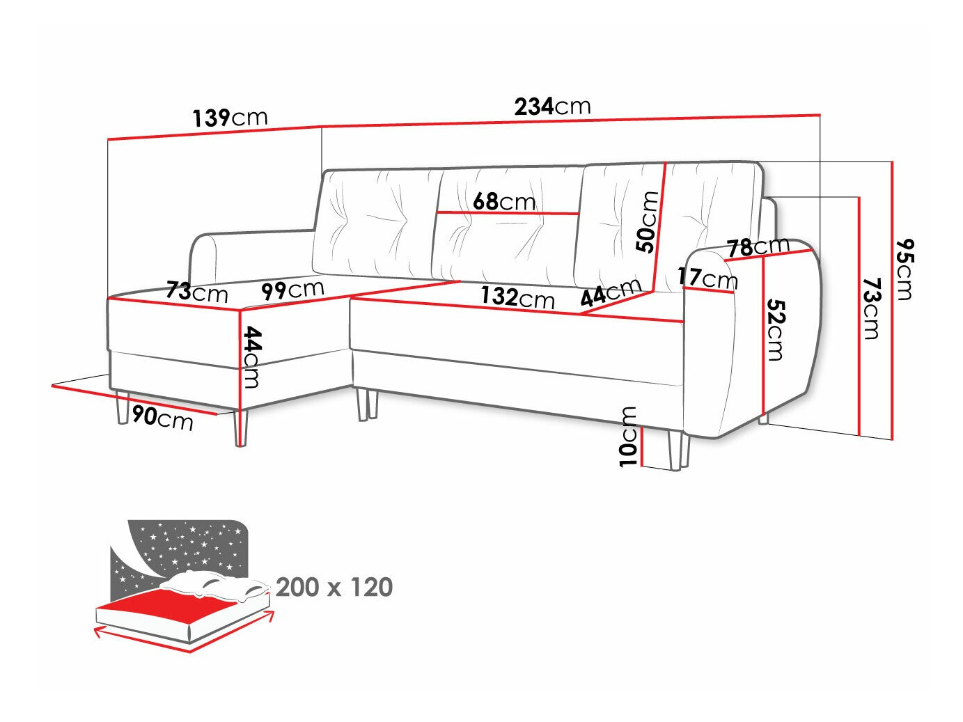 Stūra dīvāns Memphis 109 (Itaka 15)
