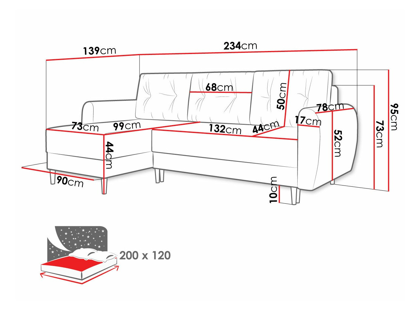 Stūra dīvāns Memphis 109 (Itaka 16)