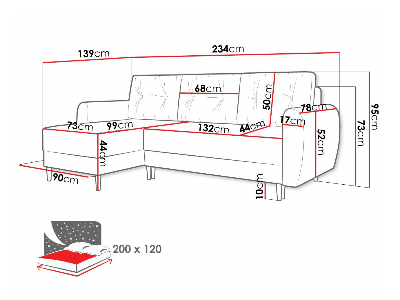 Stūra dīvāns Memphis 109 (Itaka 33)