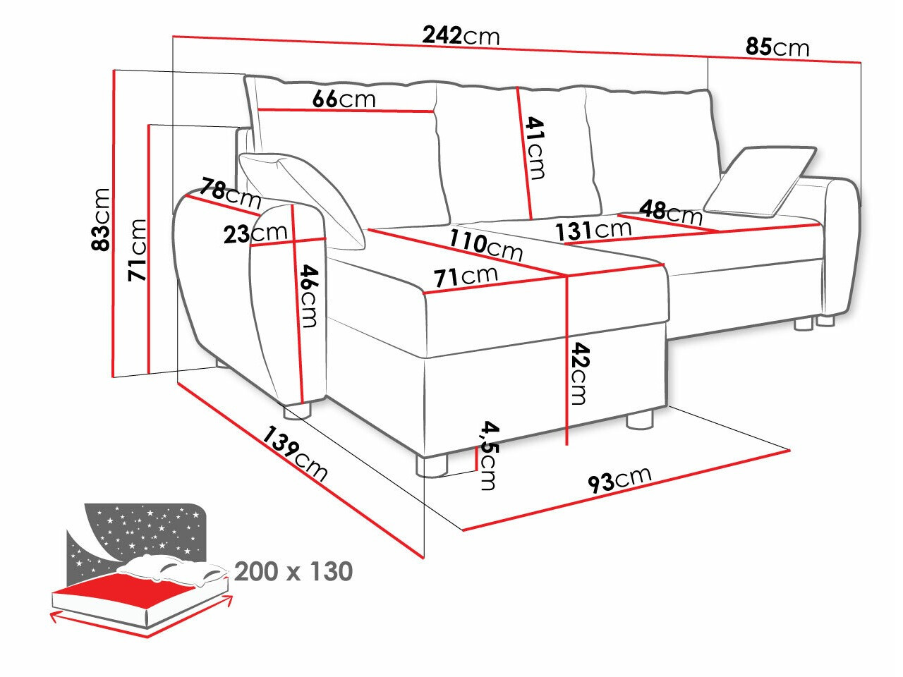 Stūra dīvāns Memphis 123 (Poso 14)