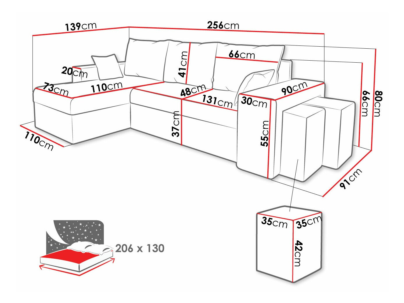 Stūra dīvāns Memphis 124 (Mikrofaza 22 + Mikrofaza 15)