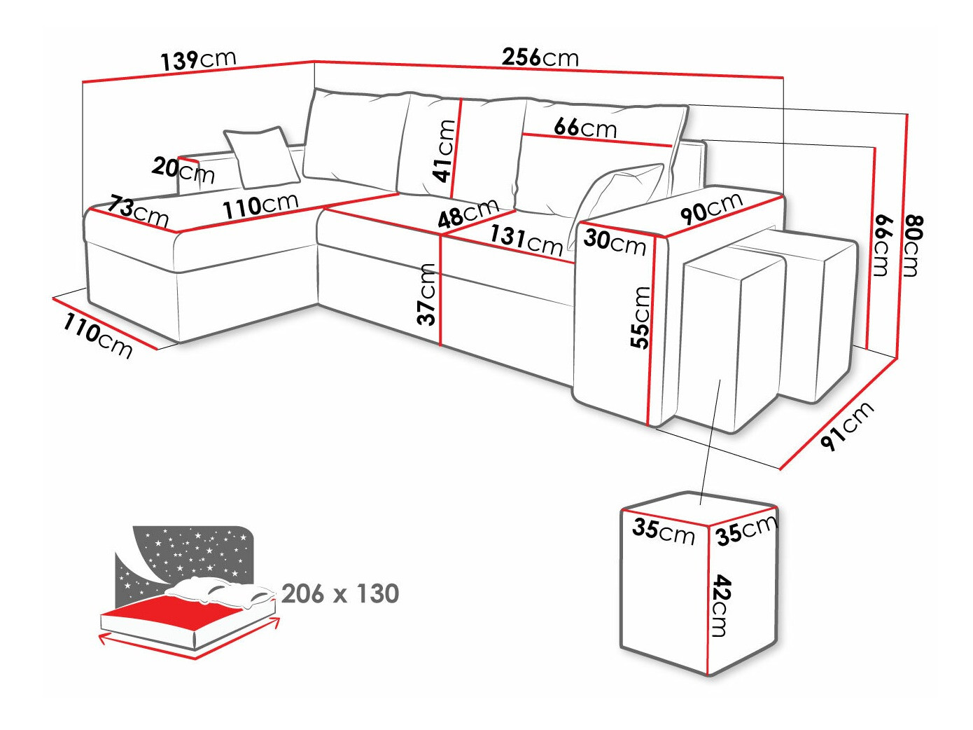 Stūra dīvāns Memphis 129 (Kronos 07)